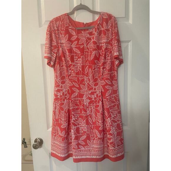 J Howard Size 16 Puffed Paint Floral Above Knee Dress - Picture 1 of 13
